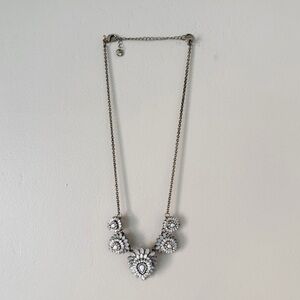 LOFT White Floral Statement Necklace